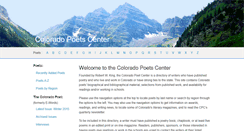 Desktop Screenshot of coloradopoetscenter.org