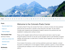 Tablet Screenshot of coloradopoetscenter.org